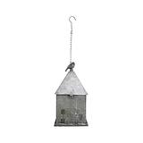 Country Garden Hanging Birdhouse - Black/White