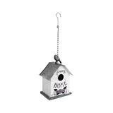 Happy Home Hanging Birdhouse - White/Grey