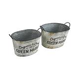 Organic & Local Green Market Planter Buckets - Set of 2